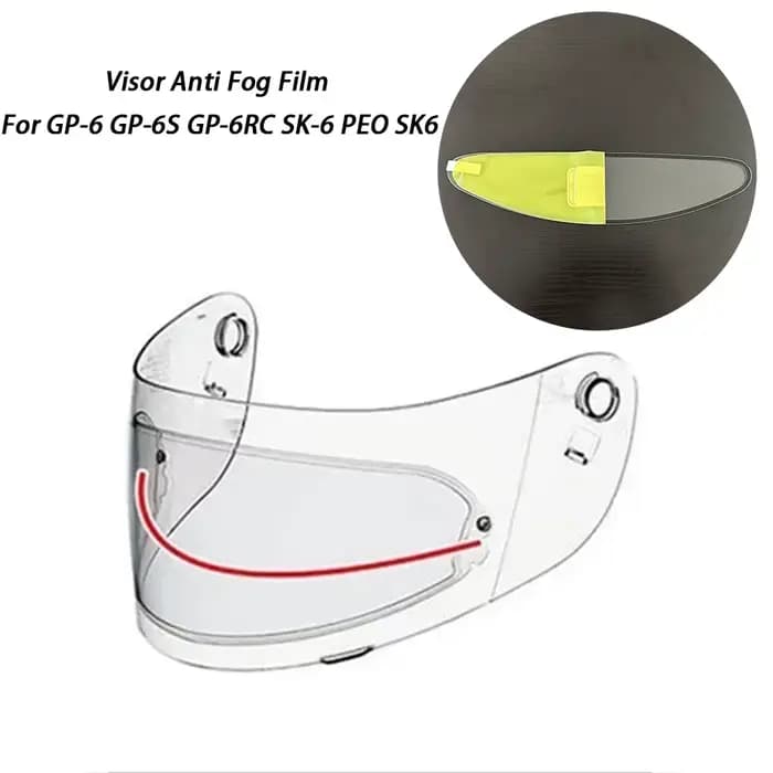 Film Anti-buée pour visière de casque de moto, Patch pour Arai, pour GP-6 GP-6S GP-6RC SK-6 PEO SK-6