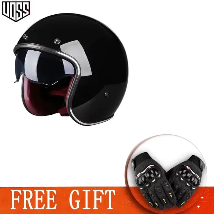 Casque de Moto Vintage casques de course Moto visage ouvert 3/4 Jet café Racer Cascos Para Moto Jet 