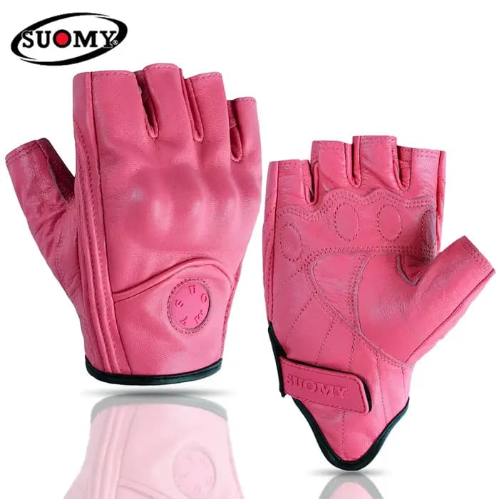 Gants de Moto d'été en cuir sans doigts, demi-doigt rétro, demi-gants pour hommes et femmes, pour l'