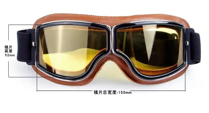 Meilleure vente lunettes Vintage moto lunettes en cuir lunettes Cruiser lunettes pliantes nouvelles 