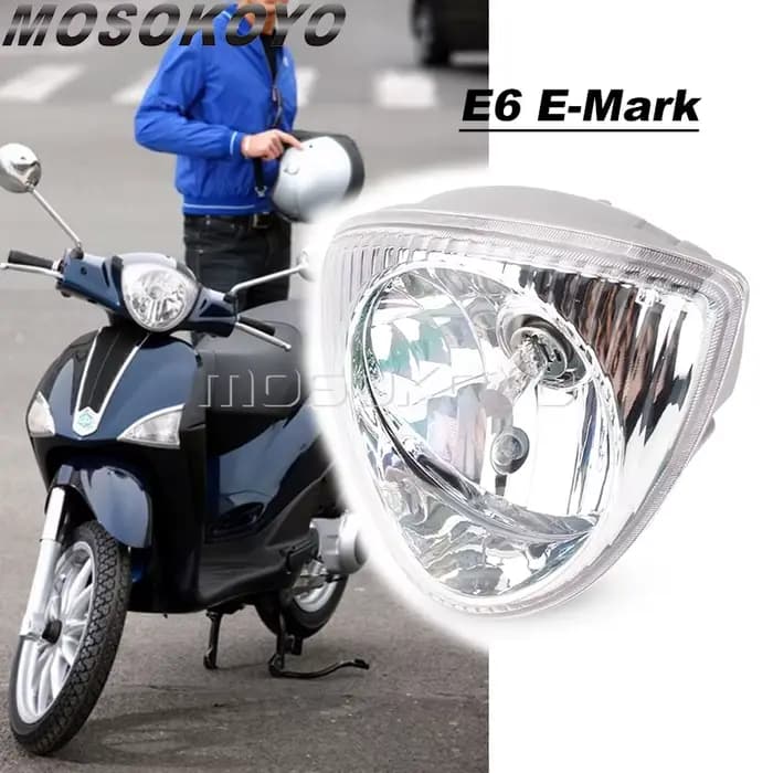 Phare de moto en plastique pour Scooter Fly 50 100 125 2t Liberty 50 4t Liberty 125, feu avant Hi/Lo
