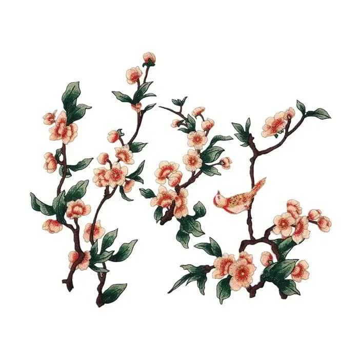 Écusson brodé de fleurs pour vêtements, applique à coudre, artisanat de bricolage, accessoires de ch
