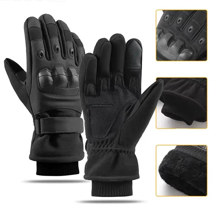 Gants de moto d'hiver résistants au froid, doigt complet, militaire, extérieur, sport, motocross, no
