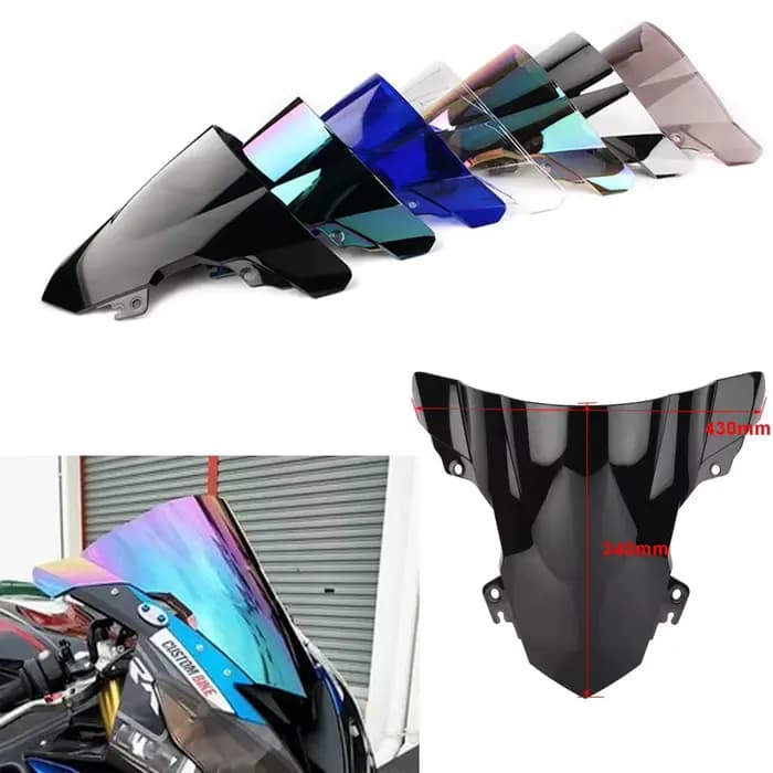 Écran de moto Double bulle pare-brise déflecteur protecteur pare-brise pour BMW S1000RR S 1000 RR 20