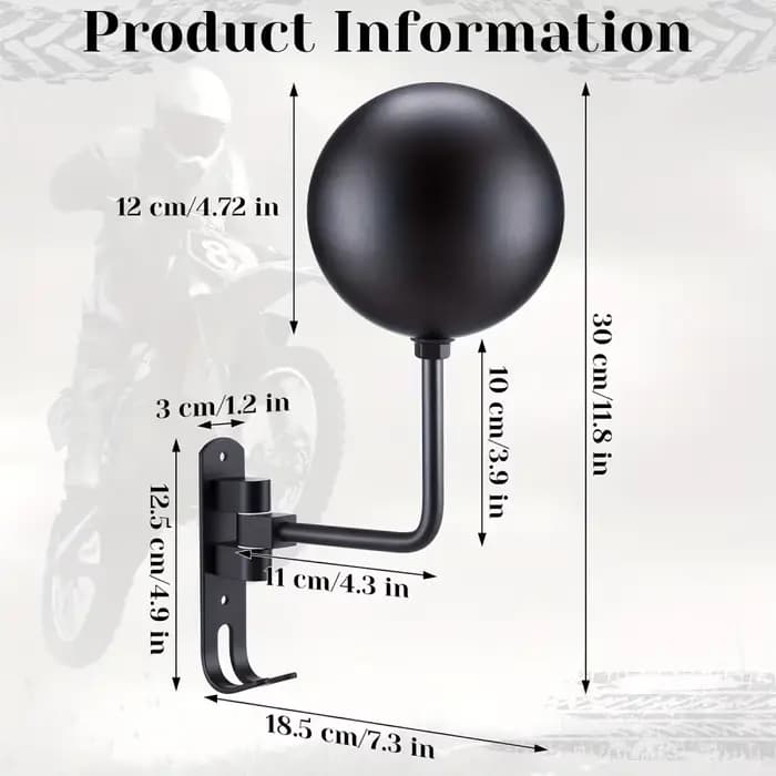 Multifonctionnel Porte-casque Rotatif à 180° Casque de moto Accessoires moto Crochet à griffes Fixé 