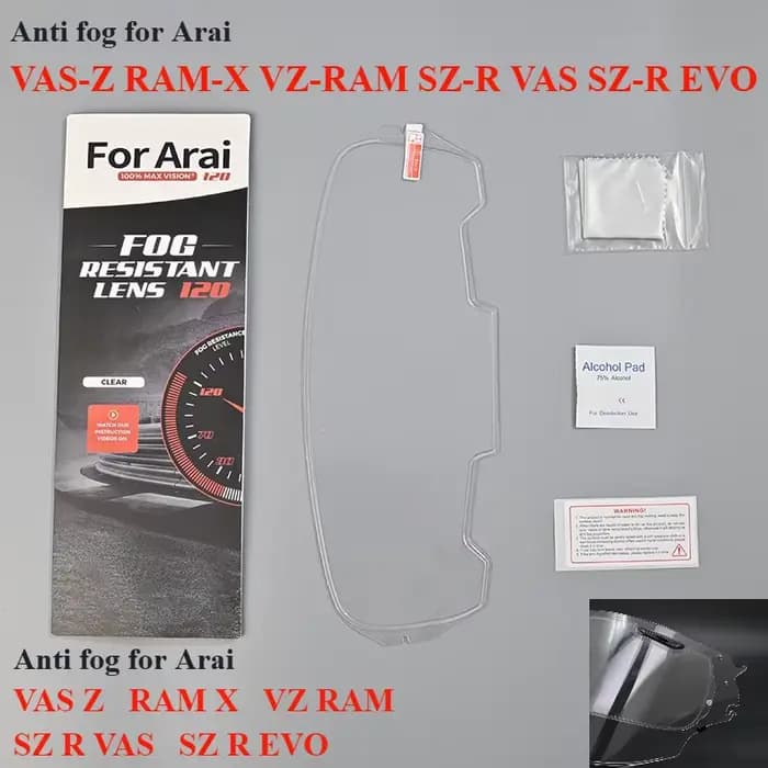VZ RAM Anti-buée autocollant pour Arai VAS-Z RAM-X VZ-RAM SZ-R VAS SZ-R EVO Moto casque lentille vis