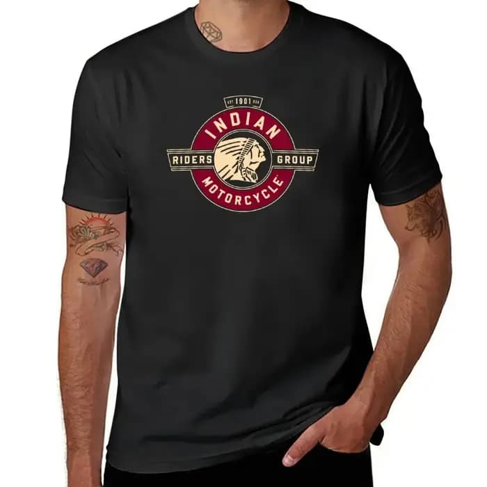 T-shirt de moto vintage indien pour hommes, chemises de basket-ball graphiques, t-shirts graphiques,
