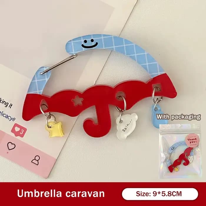 Mousqueton à clé en acrylique Kawaii - Porte-clés mignon à breloque pour sac Ita, nouveauté, clip dé