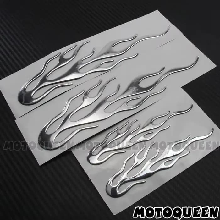 Autocollants 3D flamme feu moto PVC décalcomanies réservoir Pad casque coque vent côté couverture bo