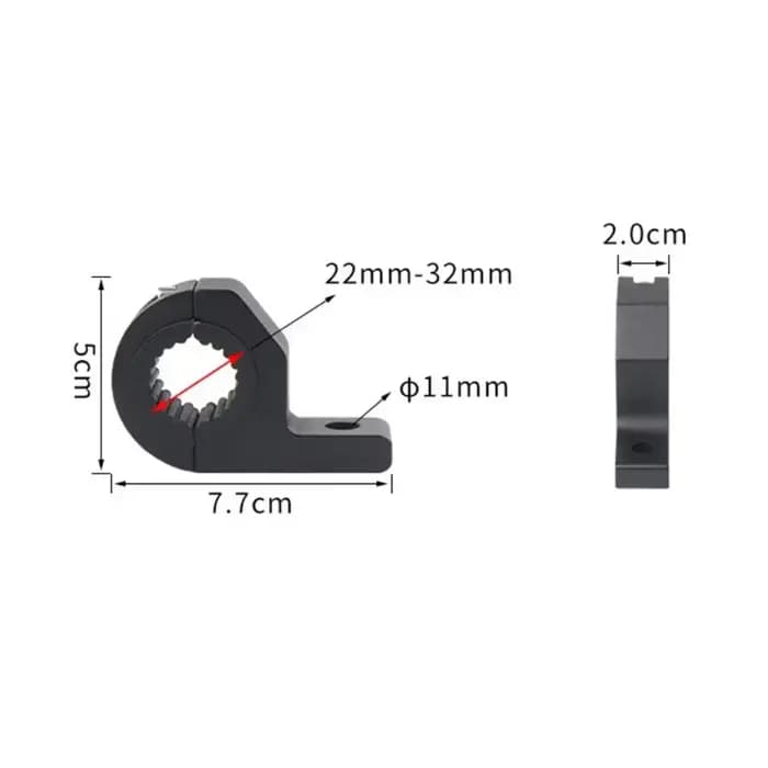 Support de lampe frontale de moto, Support réglable 19mm-26mm, Support de montage de projecteur de p