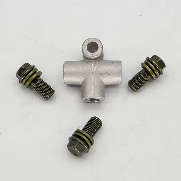 Connecteur de raccord de tuyau de frein hydraulique, adaptateur en T à 3 voies pour ATV Kart M10 X 1