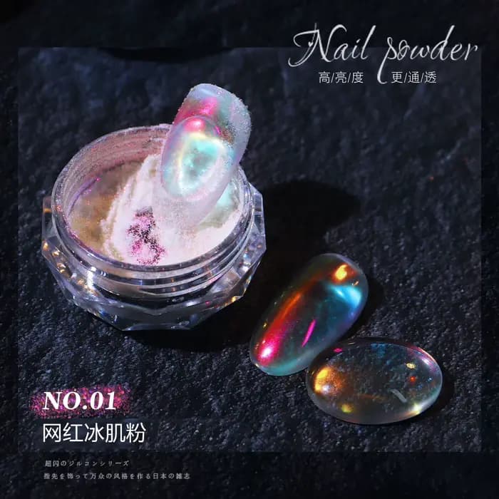 Poudre miroir chromée à paillettes pour ongles, accessoires de décoration pour vernis gel acrylique