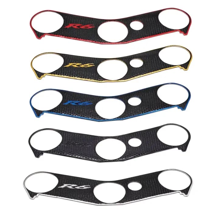 Autocollant de protection en plastique souple pour moto, Triple arbre, pince supérieure, extrémité a