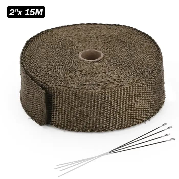 Rouleau d'isolation thermique pour collecteur d'échappement de moto, 5M/10M/15M, résistant avec atta
