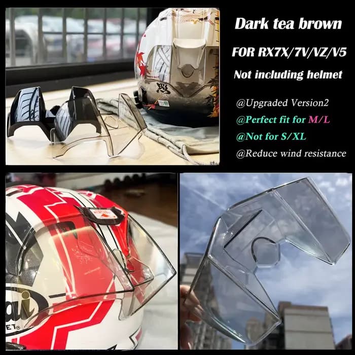 Nouveau Spoiler de Décoration Arrière pour Casque, Accessoires de Modification Compatibles Arai RX-7