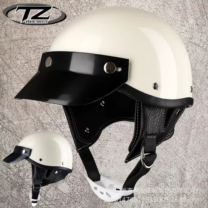 Casque de moto rétro japonais casque de moto pour Harley quatre saisons personnalité Scoop casque vo