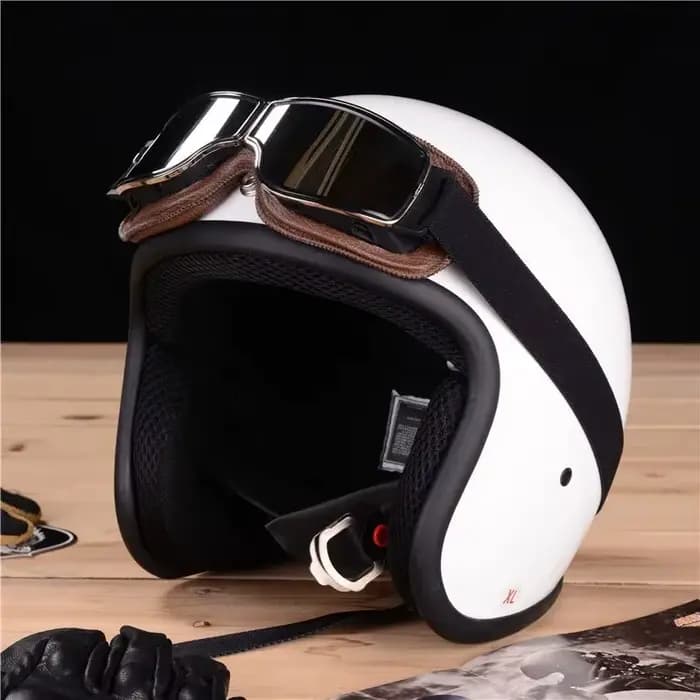 Lunettes de moto coupe-vent pour casque de moto, lunettes de soleil rétro universelles pliantes en c