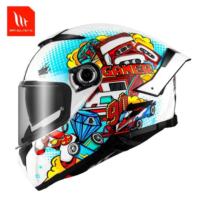 Casque de motocross Thunder 4 MT casques de moto course intégral Double boucle D double lentille tai