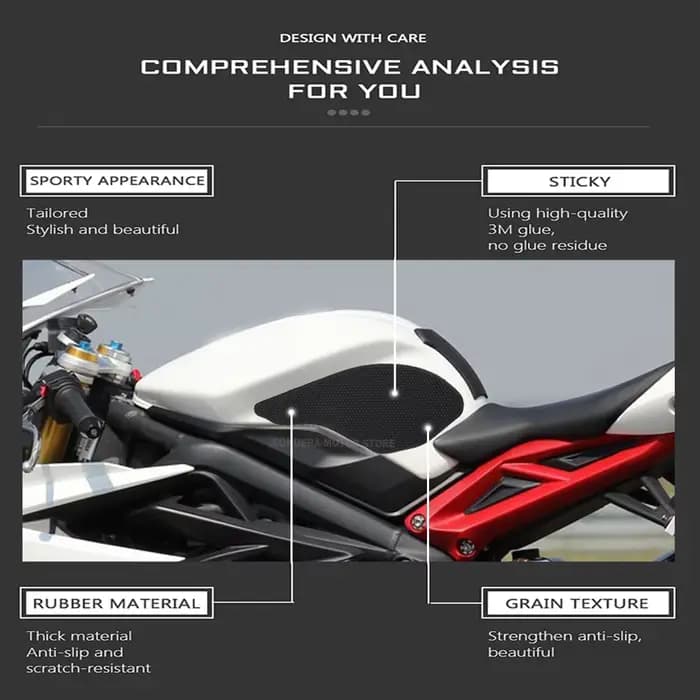 Pour Daytona 675 2013 2014 2015 2016 STREET TRIPLE 13-20 Moto Réservoir Traction Pad Antidérapant Au