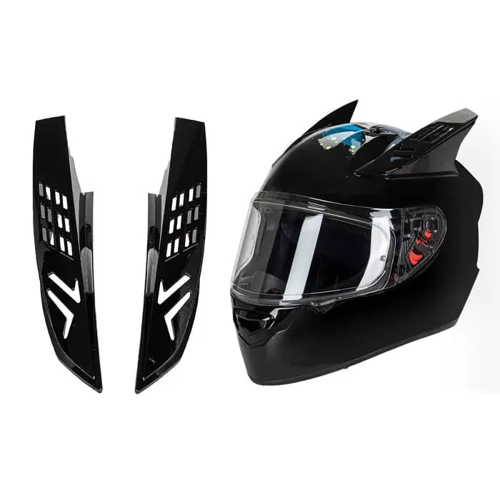Oreilles de casque de moto, cornes de protection Punk, accessoires de moto élégants, pièces de décor