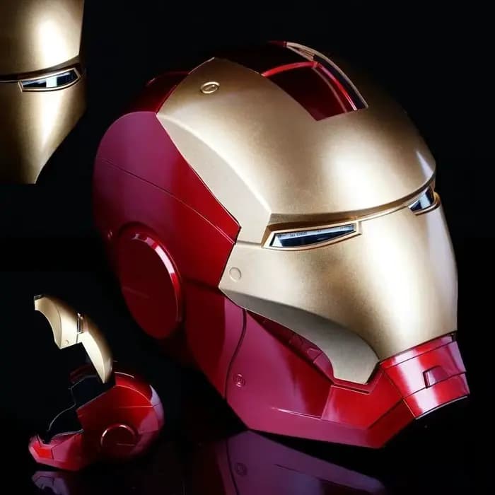 En stock, nouveau casque Iron Man Mk5, casque électrique 1/1, cosplay, yeux LED, masque en métal, mo