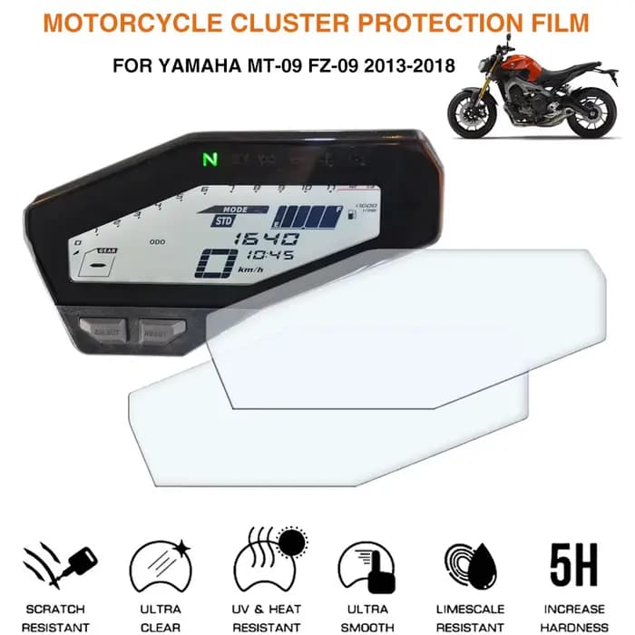 Film de Protection d'écran pour Yamaha MT-09 FZ-09, Film de Protection contre les rayures, MT09 MT 0