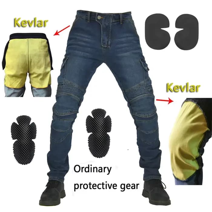Kevlar pantalon de Moto hommes jean d'équitation de protection jean de Moto pantalon de Motocross pa