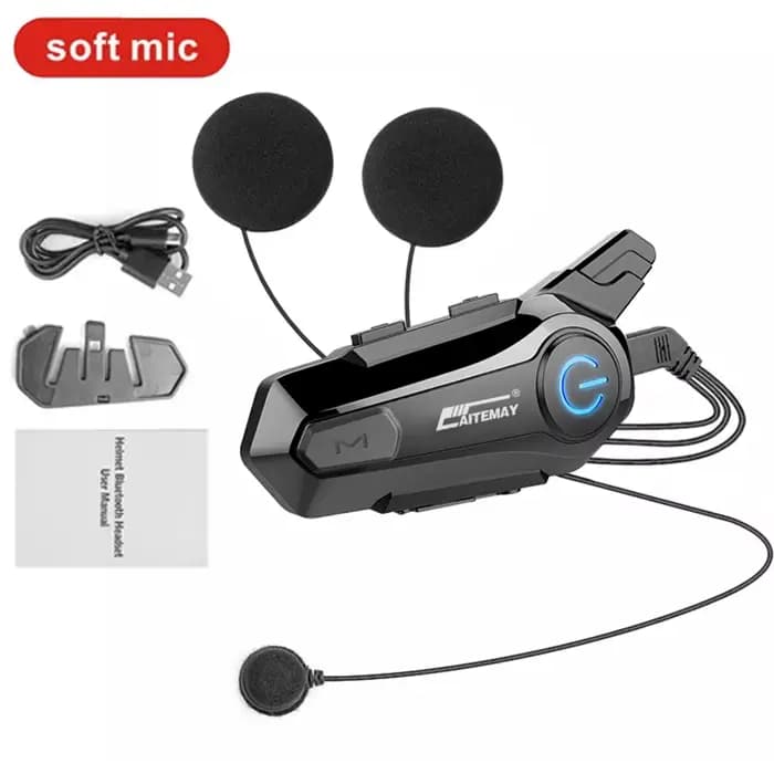 Bluetooth casque Moto casque Interphone casque 1000M pour 2 cavalier Intercomunicador Moto Interphon