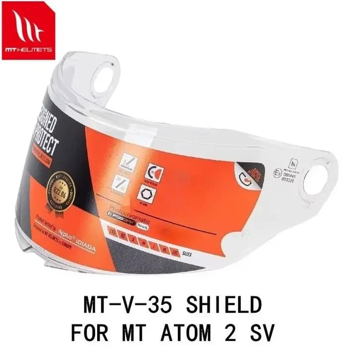 Visière de casque MT-V-35 pour MT ATOM 2 SV, anti-UV, anti-poussière, accessoires de casque, lunette