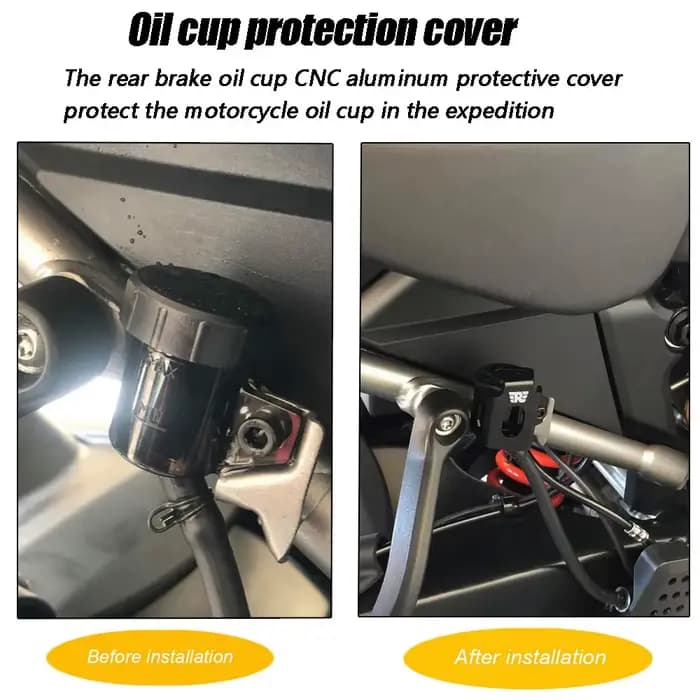 Pour Royal Enfield Bullet/Meteor/Classic 350 500 moto frein arrière réservoir de liquide garde couve