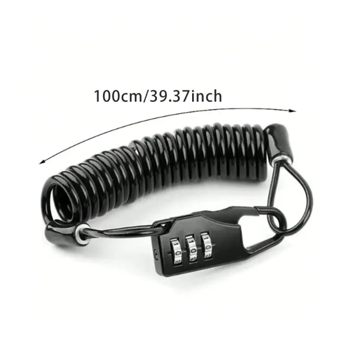Serrures de casque de vélo de moto, fil d'acier Durable, câble antivol, verrouillage par mot de pass