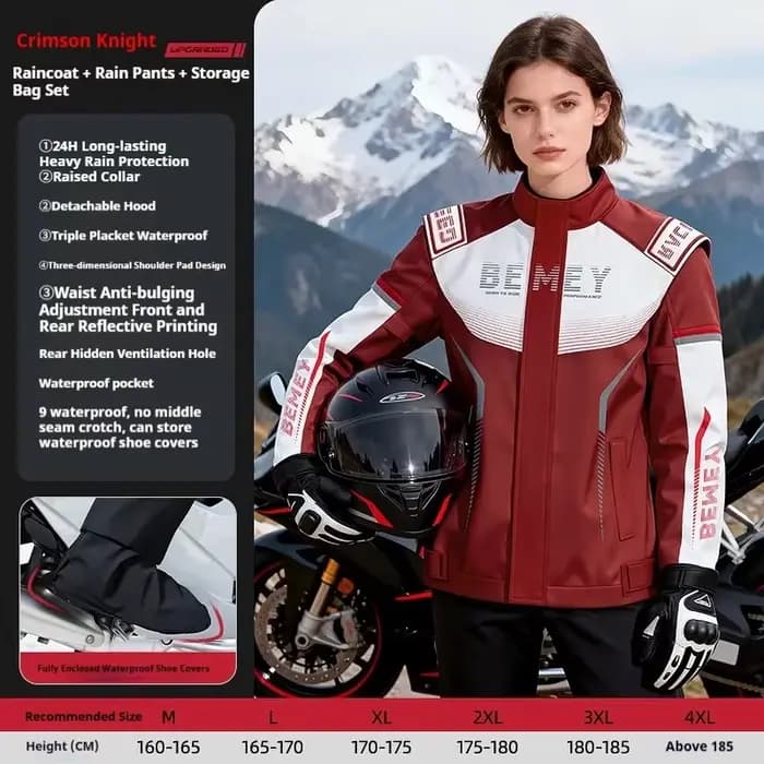 Combinaison de pluie pour moto homme et femme, imperméable intégral, équipement de protection spécia