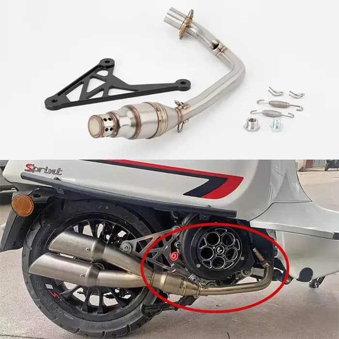 Silencieux d'échappement de moto pour Motocross, pour Piaggio vespa Sprint 125 sprint 150 primavera 