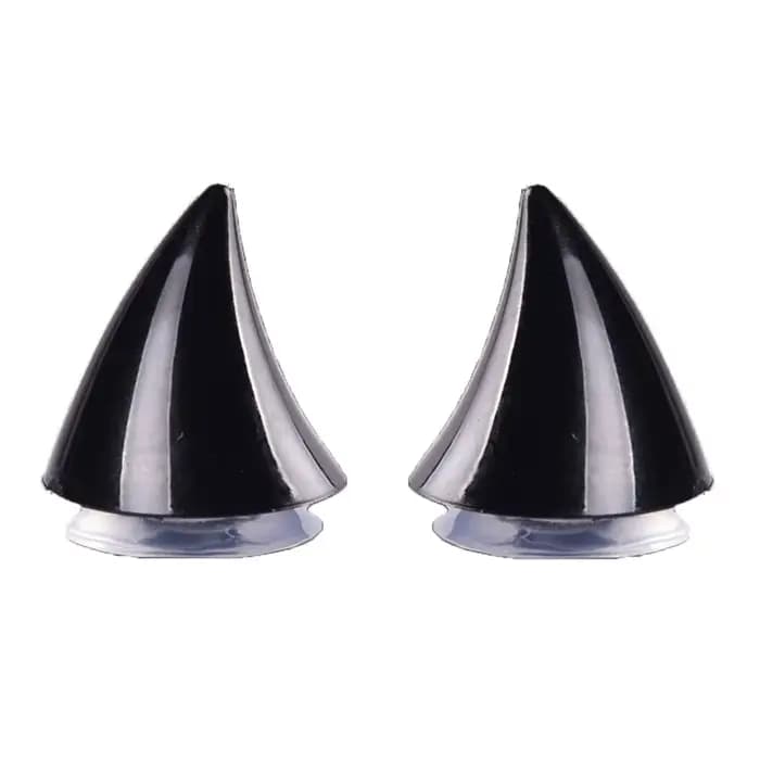 2PCS Décoration de casque de moto mignonne en caoutchouc en forme de corne, accessoires de moto tout