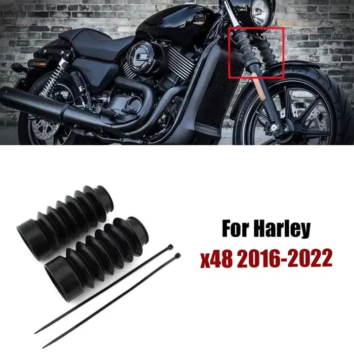 Pour Harley x48 Dyna Wide Glide Street Bob Softail FLS FLSS moto en caoutchouc fourche avant cache-p