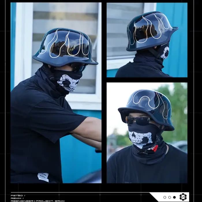 Casque de Soldat Allemand pour Moto, Demi-casque Rétro Harley, Été, Certification 255.Scoop, Voiture