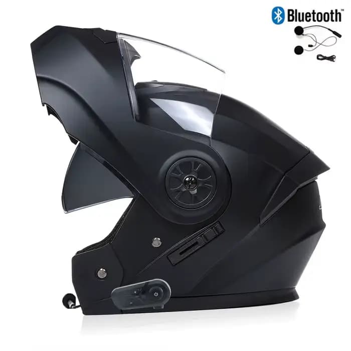 Casque intégral de Moto Bluetooth pour hommes et femmes, sécurité, descente, course de Motocross, ca