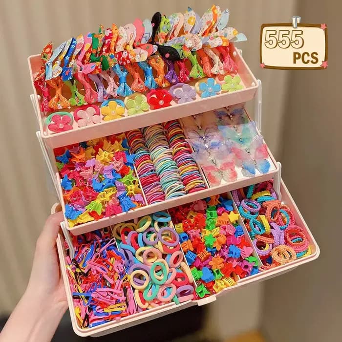 Ensemble d'accessoires pour cheveux pour filles, 577 pièces, couleurs assorties, épingles à cheveux 