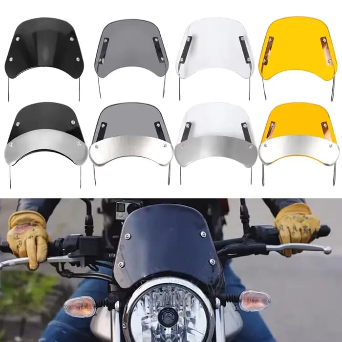 8 styles 6.5 "-9.45" pare-brise de phare de moto déflecteur de vent pare-brise universel pour Harley