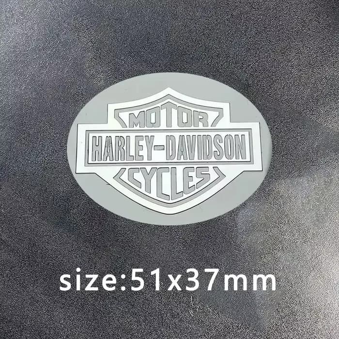 Autocollant personnalisé pour casque de moto en métal, décoration de corps de crâne rétro, pour Harl