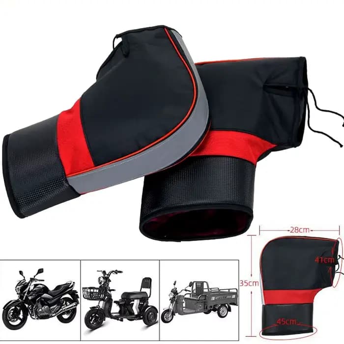 Gants de moto imperméables et coupe-vent, chauds d'hiver, pour Scooter, véhicules électriques, réflé