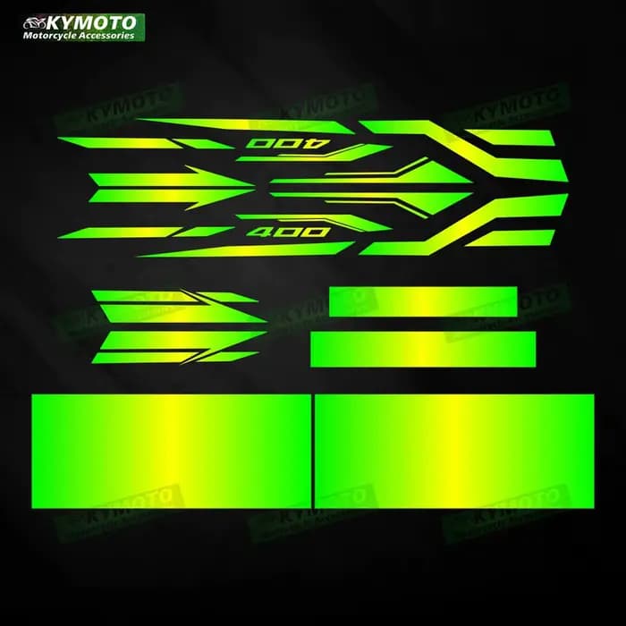 Kit réfléchissant de carénage d'accessoires de moto NINJA400 Ninja 400 2018 2019 2020 2021 2023, ens