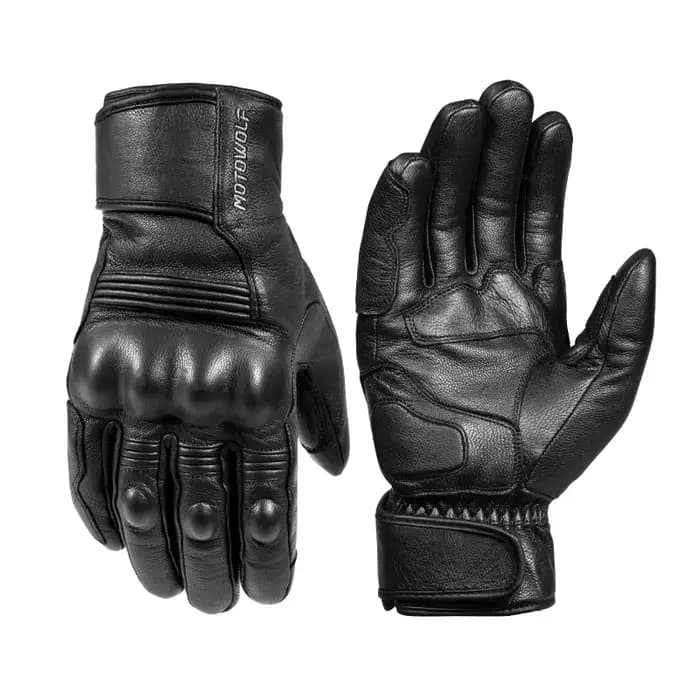 Motowolf gants de moto en cuir gants d'hiver imperméables Guantes moto Invierno Enduro Luvas chaud d