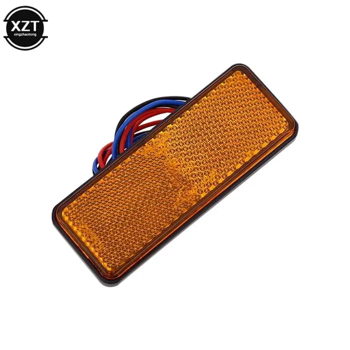 Réflecteur réfléchissant rectangulaire pour moto, ATV, Scooter, Dirt Bike, cyclomoteur, 4 roues, acc