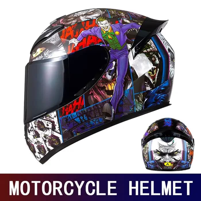 Casque de moto intégral DOT pour homme et femme, casque de moto pour motard, casque de course de kar