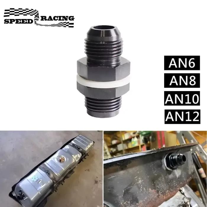 Adaptateur de réservoir de cellule de carburant évasé mâle AN6 AN8 AN10 AN12, raccord de cloison dro