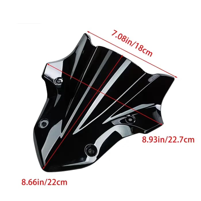 Pare-Brise de Moto Noir, Déflecteur de Vent pour Kawasaki Z900 2017 2018 2019 ABS, Accessoires
