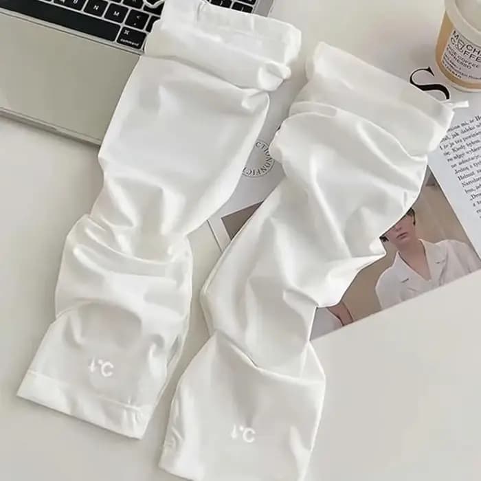 1 paire de manches de protection solaire anti-UV en polyester, antidérapantes, UPF 50+, pour les spo