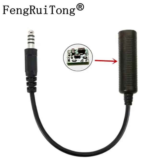 Adaptateur PTT amplifié à faible impédance pour microphone dynamique casque Peltor Comtac III et MSA