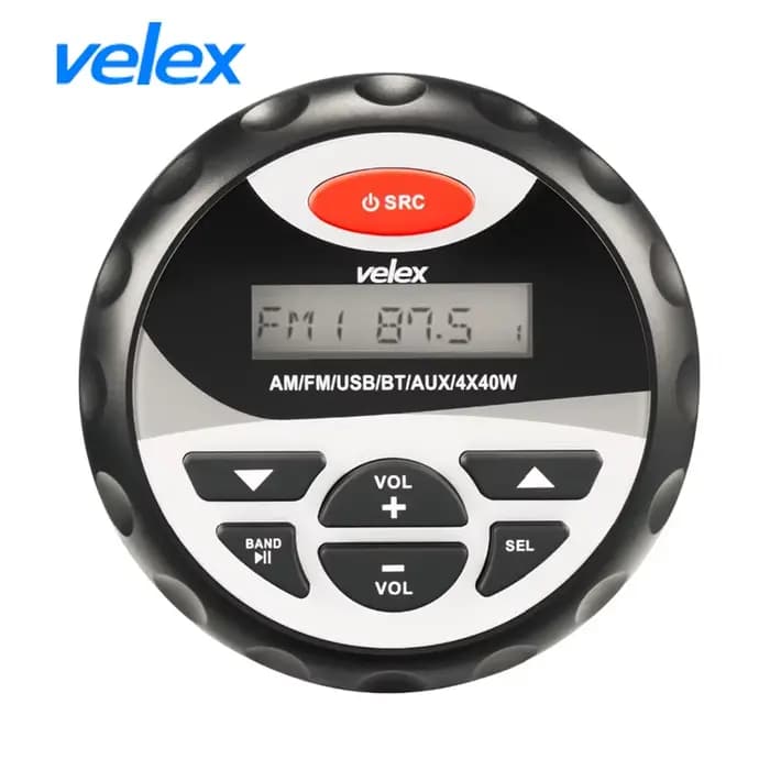 Autoradio Stéréo Bluetooth Étanche pour Moto Marine, Lecteur MP3, Audio Bateau, Récepteur AM FM, Cha